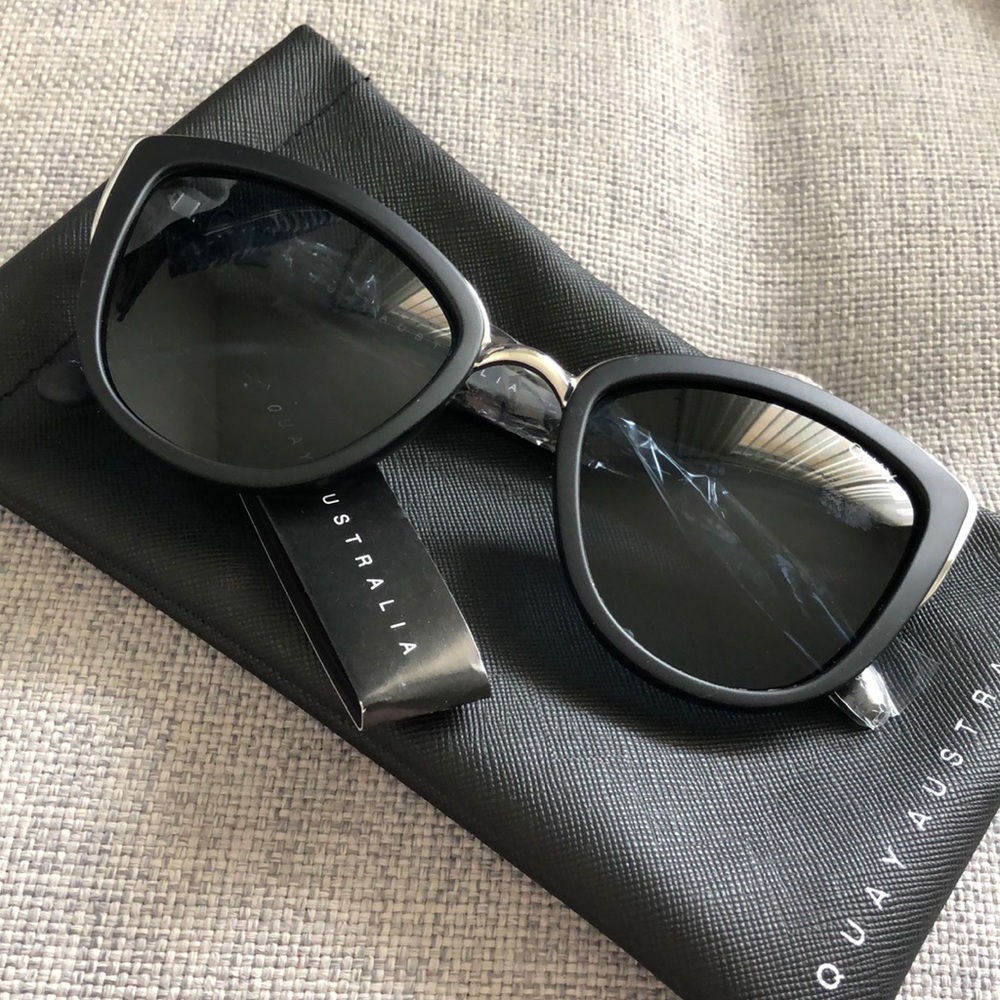 Quay Australia Black Cat Eye Sunglasses